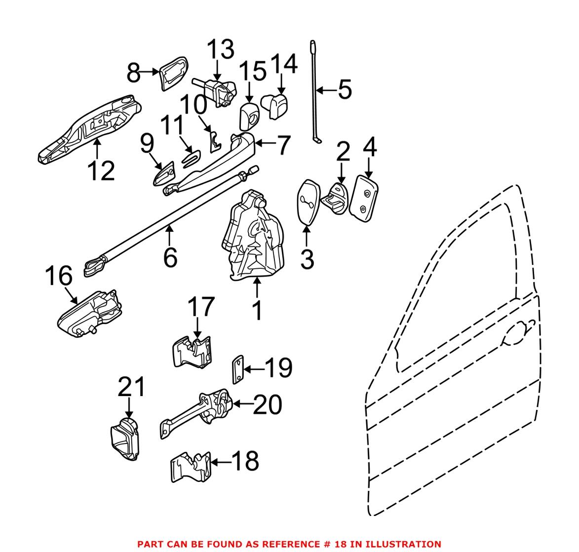 BMW Door Hinge = Front Passenger Side Lower 41518240082